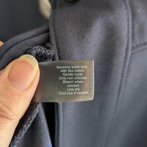 Navy Collarless Jacket - Picture 5 of 6